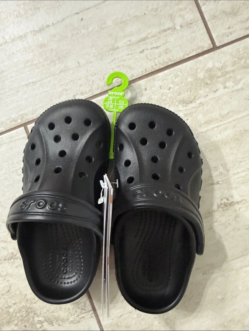 CROCS Kids Baya Clog in Black..size 10..unisex